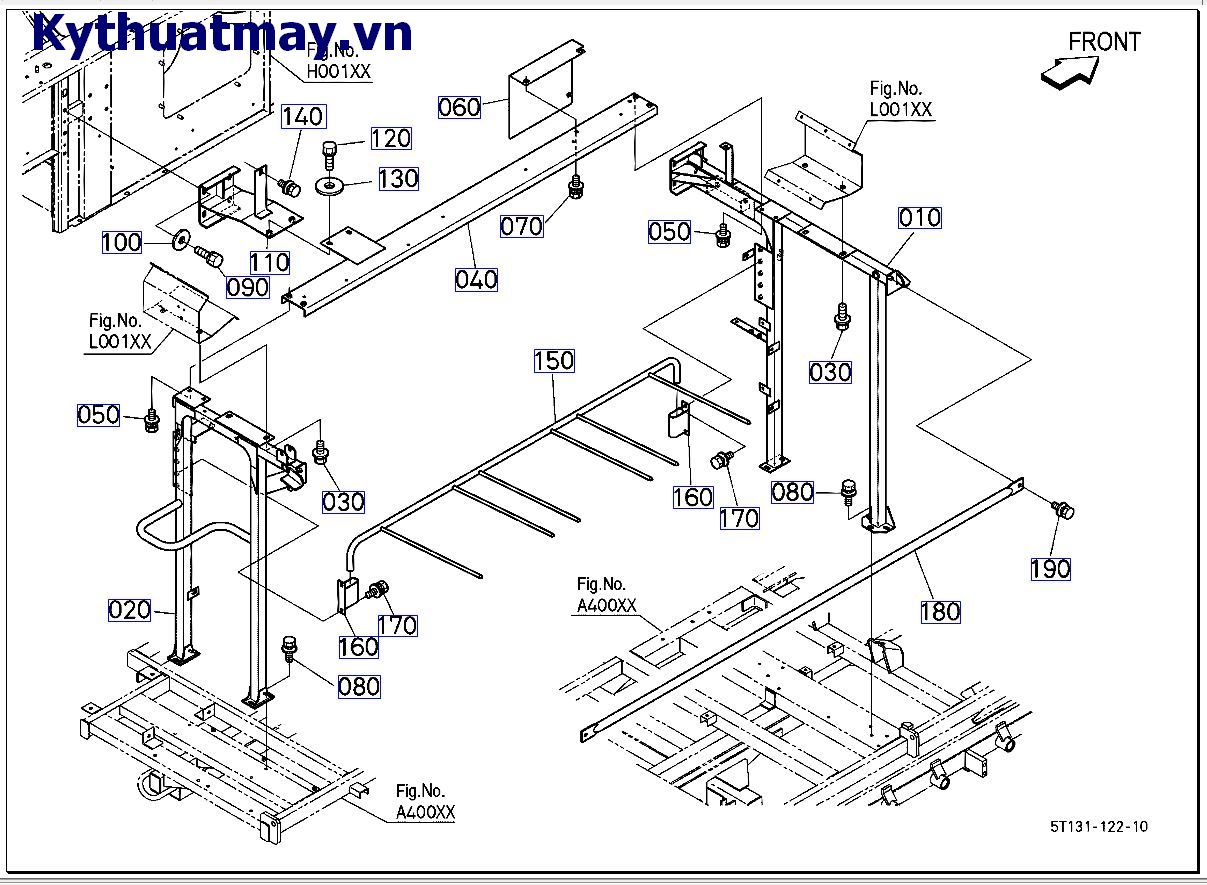 Trụ đỡ phễu nạp liệu